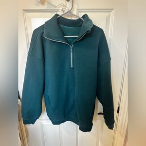 Lululemon thick fleece half zip storm teal XS/S